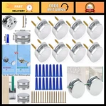Accencyc Upgraded 3-5MM Frameless Mirror Mounting Hardware 8 Pack Dual-screw Fix. Fixed Price $27.99.
