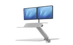 Fellowes/esi LOTUS-RT2-WHT Dual Monitor Sit-to-stand Workstation, New!!. Fixed Price $499.00.