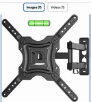 Full Motion Tv Wall Mount Bracket Black Swivel 19-55IN Vesa 75X75-400X400. Fixed Price $46.45.