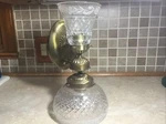 Lavery And Co. Double Wall Mount Diamond Cut Glass Light 13 1/2 Tall. Fixed Price $49.99.
