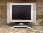 Vintage Retro Tv Futuristic 2003 Zenith Philips L15V36 Swiveling Base Silver. Fixed Price $49.95.