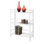 Convenience Concepts Xtra Storage Three-tier Wide Folding Shelf White Metal. Fixed Price $77.01.