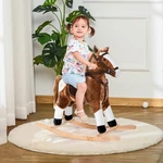 Qaba Kid Plush Rocking Horse Ride-on Baby Girl Toy Pony W/ Realistic Sound Brown. Fixed Price $72.99.