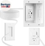 In Wall Cable Management Kit With Brush Plate Tv Outlet 2AC+USB-A/. Fixed Price $82.00.