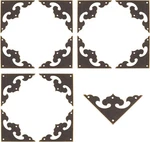 My Mironey 12PCS Brass Flat Bracket Antique Hardware Box Corners.... Fixed Price $11.98.
