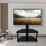 Hcck&cllassp H&c Tv Floor Stand, Black Tempered Glass FS03 -. Fixed Price $86.12.