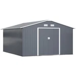 13' X 11' Steel Outdoor Utility Storage Tool Shed Kit For Backyard Garden, Grey. Fixed Price $599.99.