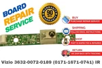 Repair Service: Vizio 3632-0072-0189 (0171-1671-0741) Sensor. Fixed Price $29.95.