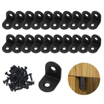 Soogree 20 Pcs Bracket Corner Brace Sets,black Stainless Steel Short,. Fixed Price $14.76.