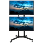 Vivo Dual Tv Cart Mount For Lcd Led Plasma Flat Panel Fits 32" To 65" Screens. Fixed Price $119.99.