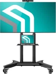 Mobile Tv Stand On Wheels For 32-75 Inch Screen, Max Load 132 Lbs, Height Adjust. Fixed Price $373.71.