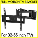 Full Motion Wall Mount Bracket Curved/flat Tv 32 37 40 42 50 55 Inch Max Lbs. Fixed Price $72.99.