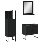Vidaxl Bathroom Cabinet Set Furniture Wall Mirror 3 Piece Engineered Wood. Fixed Price $340.01.