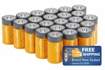 Amazon Basics D Cell Batteries 24 Pack Alkaline 1.5V All Purpose Long Shelf Life. Fixed Price $17.99.