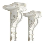 Big Fortune Set Of 2 Corbels Shelves Wood Decorative Shelf Bracke.... Fixed Price $48.05.