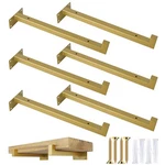 Ovov 6 Pack Gold Shelf Brackets 10 Floating Inch,. Fixed Price $47.44.