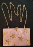 Women Acrylic Punk Gold Star Evening Bags Purses Clutch. Fixed Price $49.95.