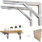 Folding Shelf Brackets 20 Inch Heavy Duty,max Load: 550 Lb-stainless. Fixed Price $46.19.