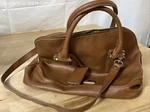 Ivanka Trump Brown Saffiano Leather Satchel Handbag Crossbody Gold Hardware. Fixed Price $19.99.
