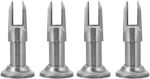 4PCS Public Restroom Partition Fittings, Bathroom Support Foot Toilet Silver. Fixed Price $27.99.