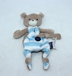 Pacifier Blanket Chicco Pocket Lovey Brown Bear Keeper Blue Knotted 8". Fixed Price $6.56.