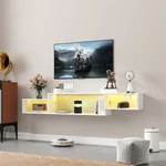 Floating Stand Led Wall Mounted Media Console Cabinets For Up To 65'' Us. Fixed Price $185.99.