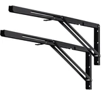 Yumore Folding Shelf Brackets, 24 Inch Heavy Duty Bracket, Black Diy Collap.... Fixed Price $56.63.