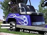 Yamaha G1 Golf Cart Highly Polished Aluminum Diamond Plate Flat Side Panels. Fixed Price $29.95.