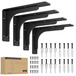Batoda 8" X 5" With Beam - Shelf Brackets Black 300 Lbs Capacity .... Fixed Price $44.40.