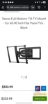 Sanus VLT7 Full Motion Wall Mount 42"-90" Tvs. Fixed Price $208.00.