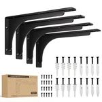 Batoda 12" X 6" With Beam - Shelf Brackets Black 300 Inch,. Fixed Price $53.18.