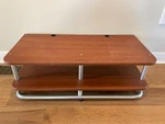 Sanus Cherry & Metal Media Tv Cabinet Stand Shelves 41"W X20DX15 Efaviics. Fixed Price $99.95.