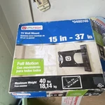 Utilitech Full Motion Black Tv Wall Mount 37 In 40 Lbs 0480746. Fixed Price $15.00.