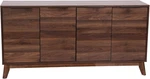 Hatfield Dark Walnut Stand For 64" With Adjustable Shelf & Soft Close. Fixed Price $433.99.