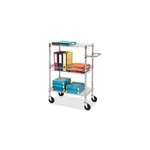 Lorell LLR84858 3-TIER Rolling Cart Steel Chrome 18X30X40. Fixed Price $139.69.