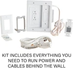 Sanus SA-IWP1-W1 In-wall Tv Power And Cable Management Kit White. Fixed Price $37.18.