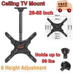 Flip Down Tv Mount, Manual Folding Ceiling 26'' To 65'' Swivel And Tilt. Fixed Price $48.83.