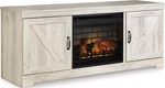 Signature Design Ashley Bellaby Farmhouse 63" Tv Stand With Electric Fireplac. Fixed Price $1281.99.