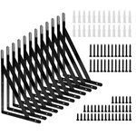 Sutekus 12" X 8" Heavy Duty Shelf Brackets With Screws Metal 12PCS. Fixed Price $38.39.