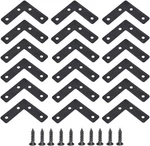 20 Pcs Black L-shape Corner Brace, 90 Degree Angle Bracket, 50MMX50MM, Heavy. Fixed Price $12.70.