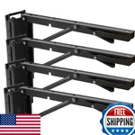 Fistihon 12 Inch Double Fittings Track Shelf Bracket - Durable Hinged. Fixed Price $52.21.
