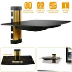 Floating Glass Av Shelf Wall Mounted Under Tv Stand Bracket For Dvd Dvr Ps Xbox. Fixed Price $12.49.
