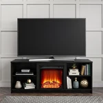 Mainstays Fireplace Stand For Up To 65", Black Oak. Fixed Price $129.99.