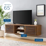 Pemberly Row Wood Wall-mount Media Console Stand For Up To 65" In Walnut. Fixed Price $256.09.