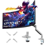 Single 17"-45" Monitor Arm Desk Mount Premium Mechanical Spring Fits Flat/cur.... Fixed Price $136.27.