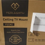 Perlesmith PSCM2 Ceiling Tv Mount Black 110 Lbs Vesa 100X100 400X400. Fixed Price $35.00.