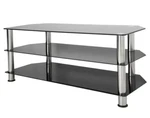 Avf SDC1140-A Stand For Up To 55-INCH Black Glass Chrome Legs. Fixed Price $110.00.