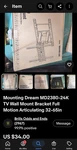 Mounting Dream Full Motion Tv Wall MD2380-24K Black 32-65". Fixed Price $24.99.