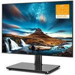 Tv Stand Tempered Base With Swivel Mount Universal Tabletop Adjustable 5RCOM. Fixed Price $46.02.