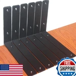 Mhmydz 6 Pack - 9 X W1.5 5MM Thick Black Shelf Bracket Iron. Fixed Price $41.09.